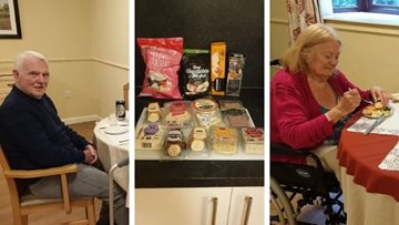 Afternoon of cheese and wine tasting at Manchester care home